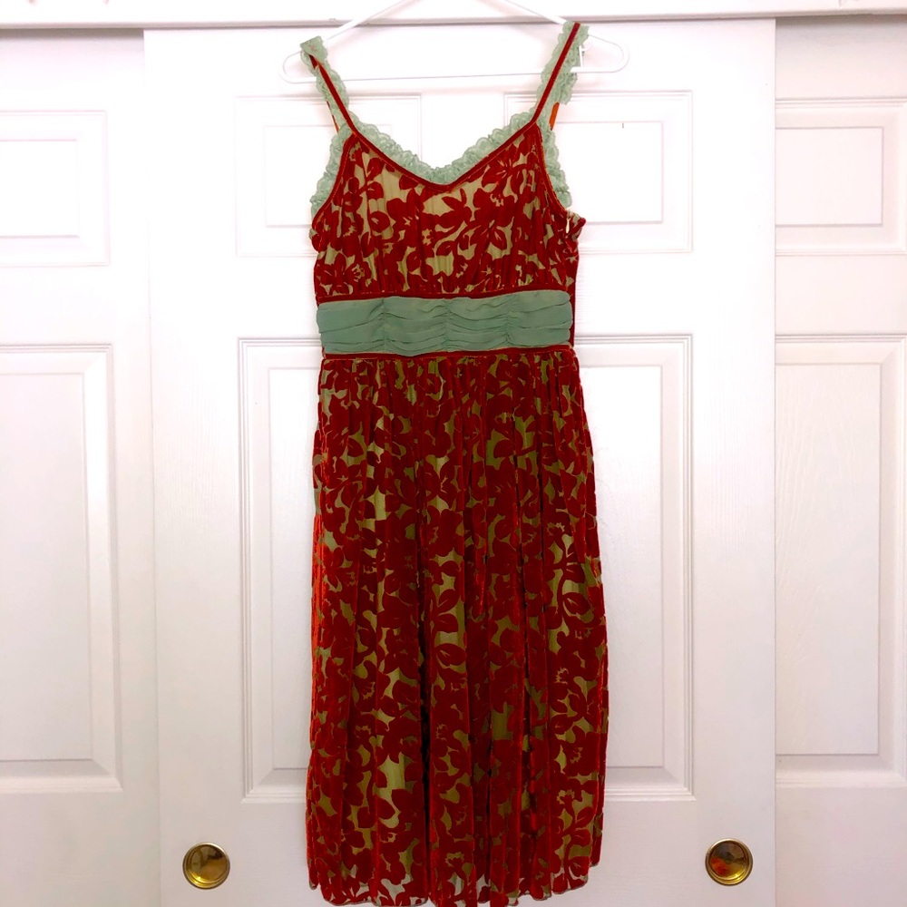 Vintage velvet detailed dress